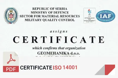 Sertifikat SRPS ISO 14001:2015